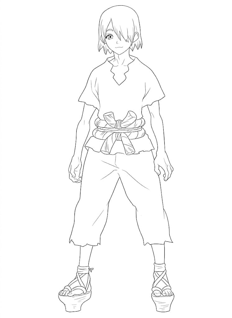 Coloriage Ginro debout