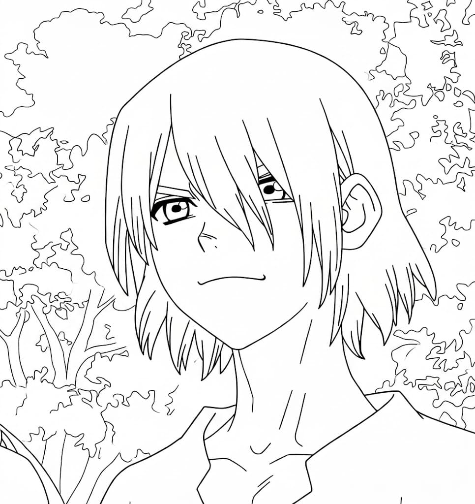 Coloriage Ginro sourit