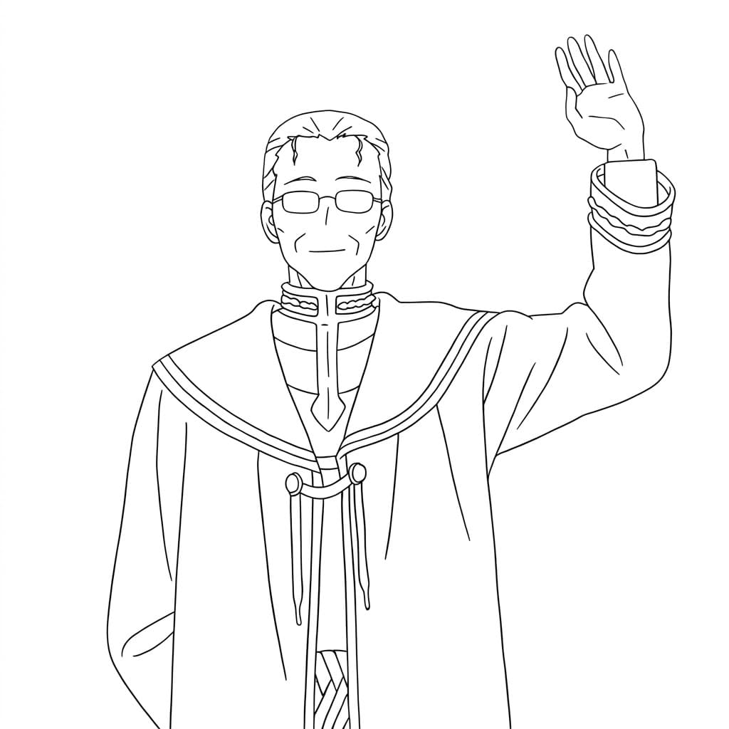 Coloriage Heiter lever la main