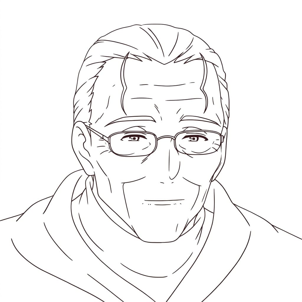 Coloriage Heiter vieux