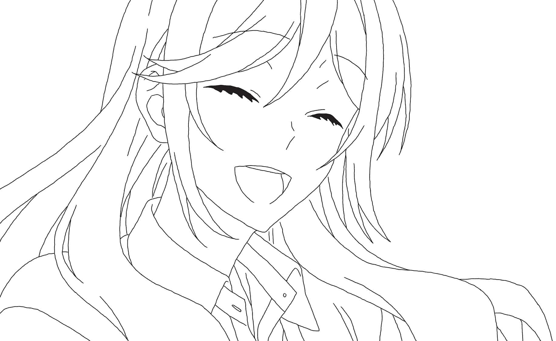 Coloriage Heureux Kyouko Hori