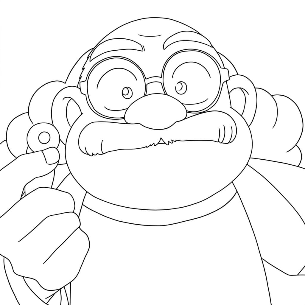Coloriage Hiroshi Agasa Curieux