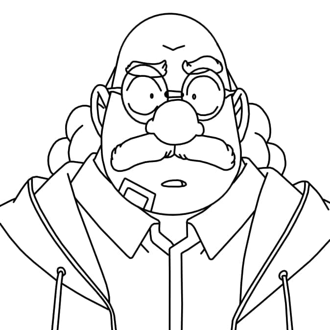 Coloriage Hiroshi Agasa dans Detective Conan