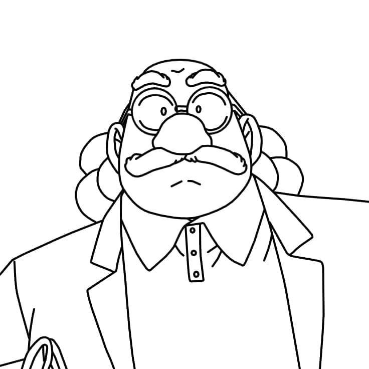 Coloriage Hiroshi Agasa de Conan