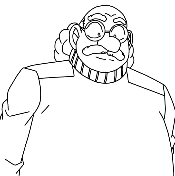 Coloriage Hiroshi Agasa de Detective Conan