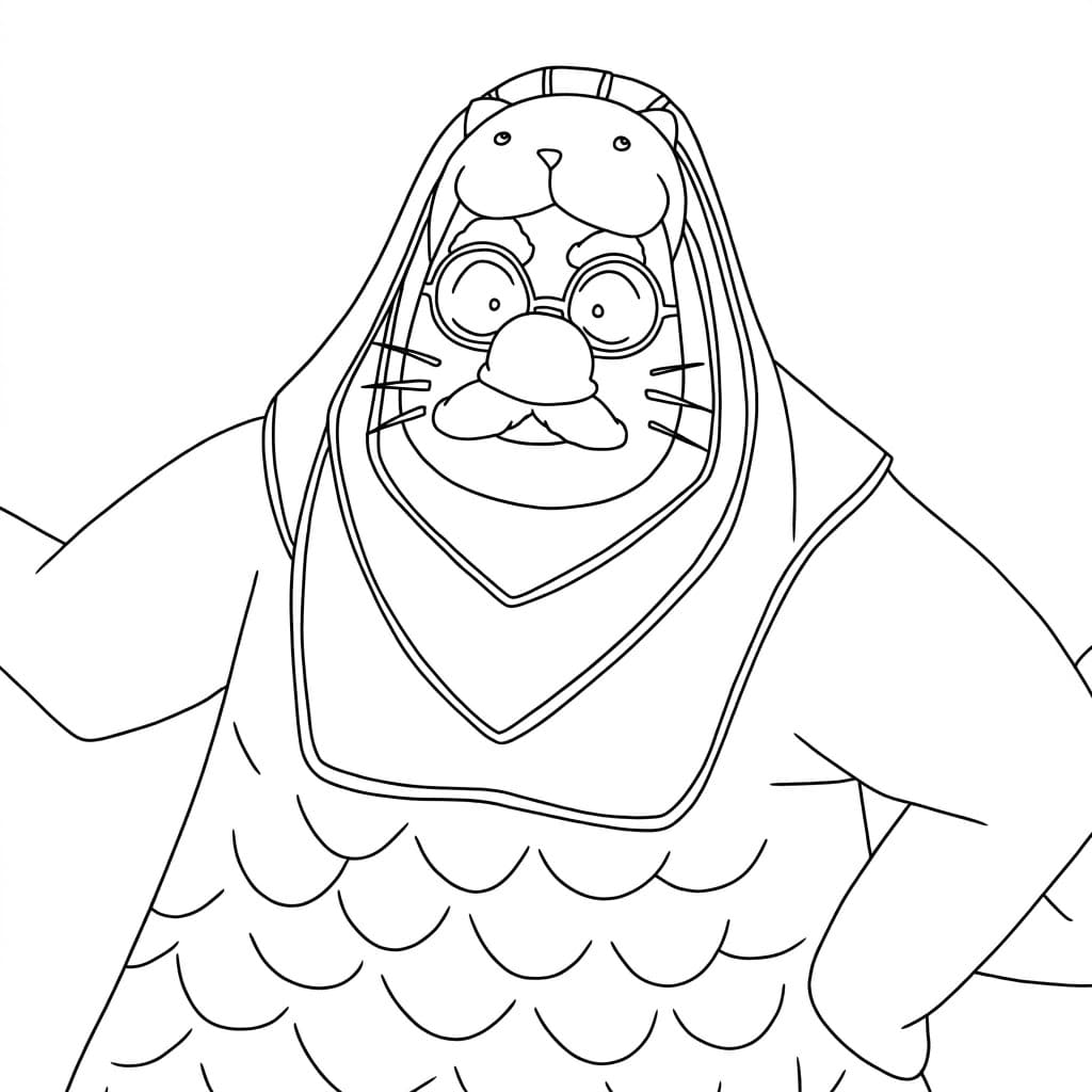 Coloriage Hiroshi Agasa Déguisé