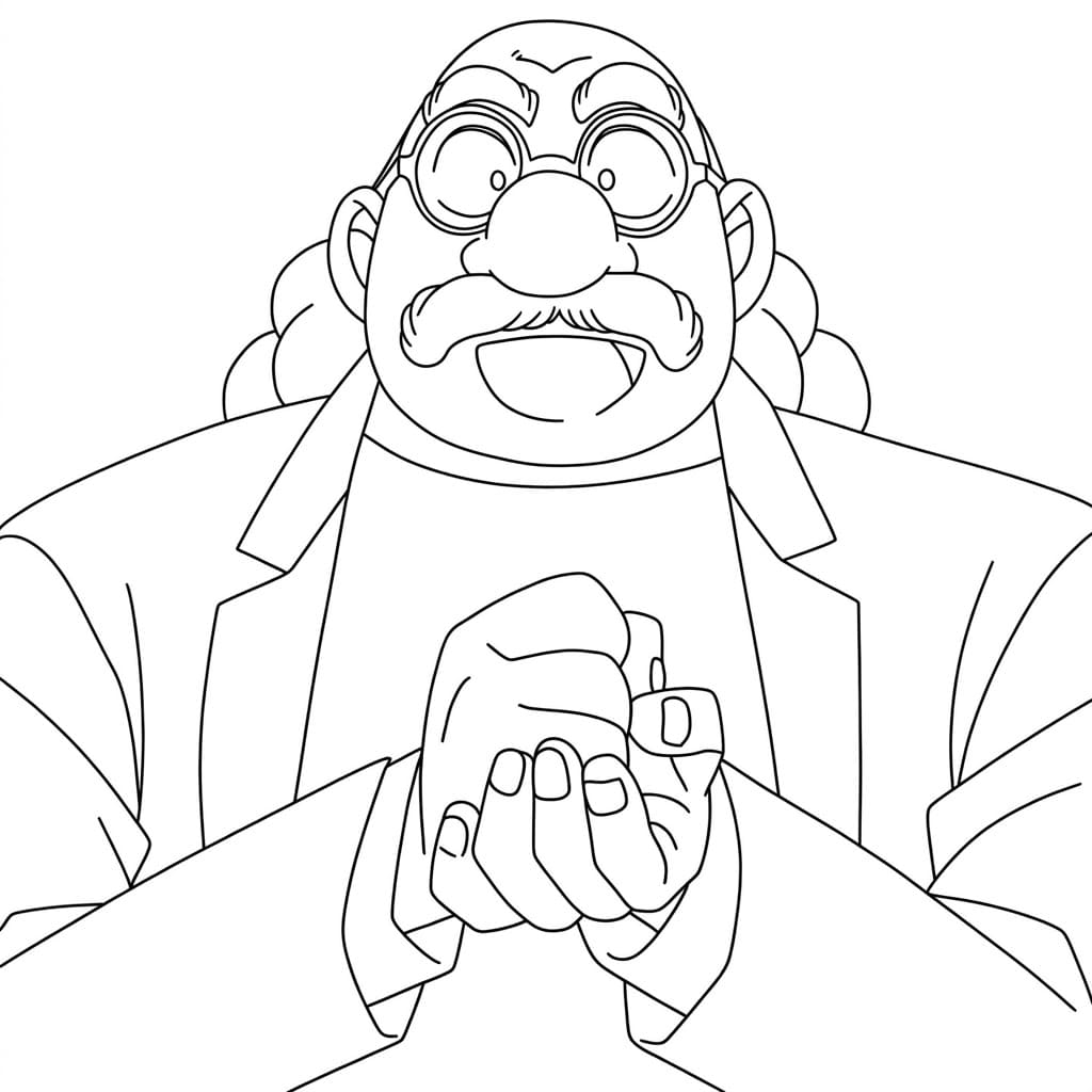 Coloriage Hiroshi Agasa Drôle