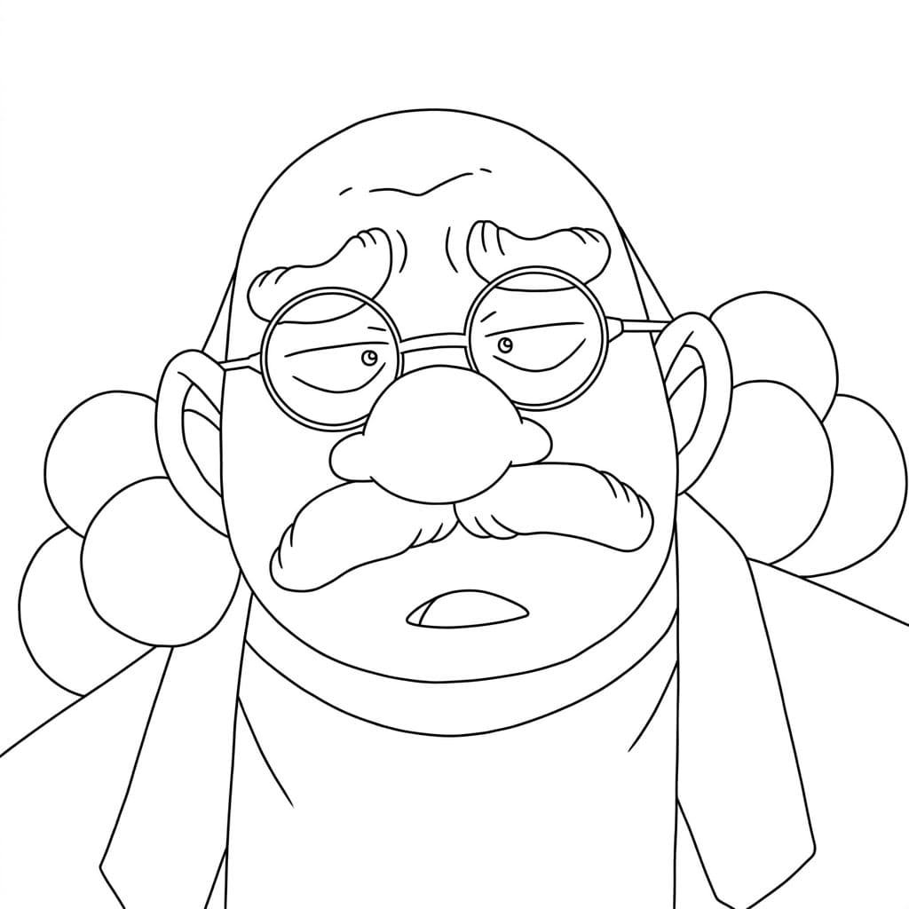 Coloriage Hiroshi Agasa Fatigué