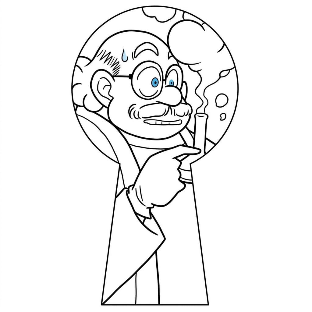 Coloriage Hiroshi Agasa Lunaire