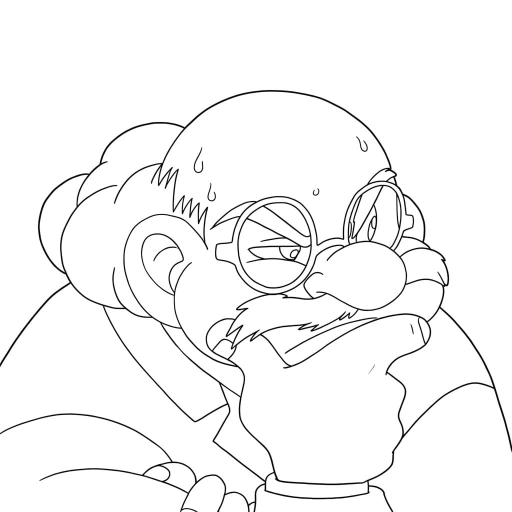 Coloriage Hiroshi Agasa Réfléchit