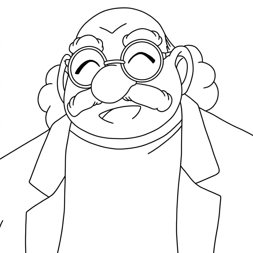 Coloriage Hiroshi Agasa Sérieux