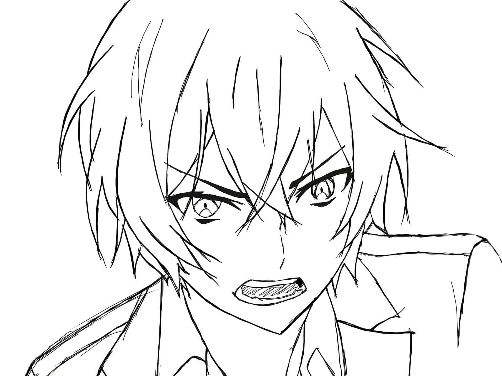 Coloriage Izumi Miyamura en colère