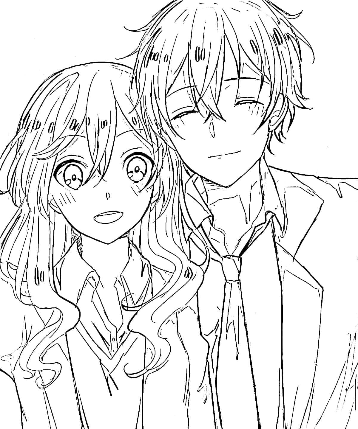 Coloriage Mignon Kyouko Hori et Izumi Miyamura