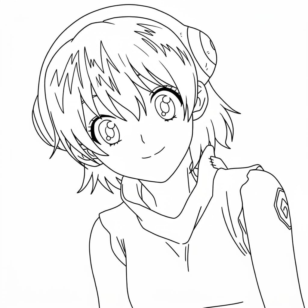 Coloriage Mignonne Yuzuriha Ogawa