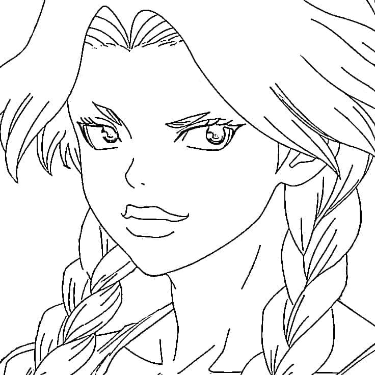 Coloriage Nikki Hanada de Anime Dr Stone