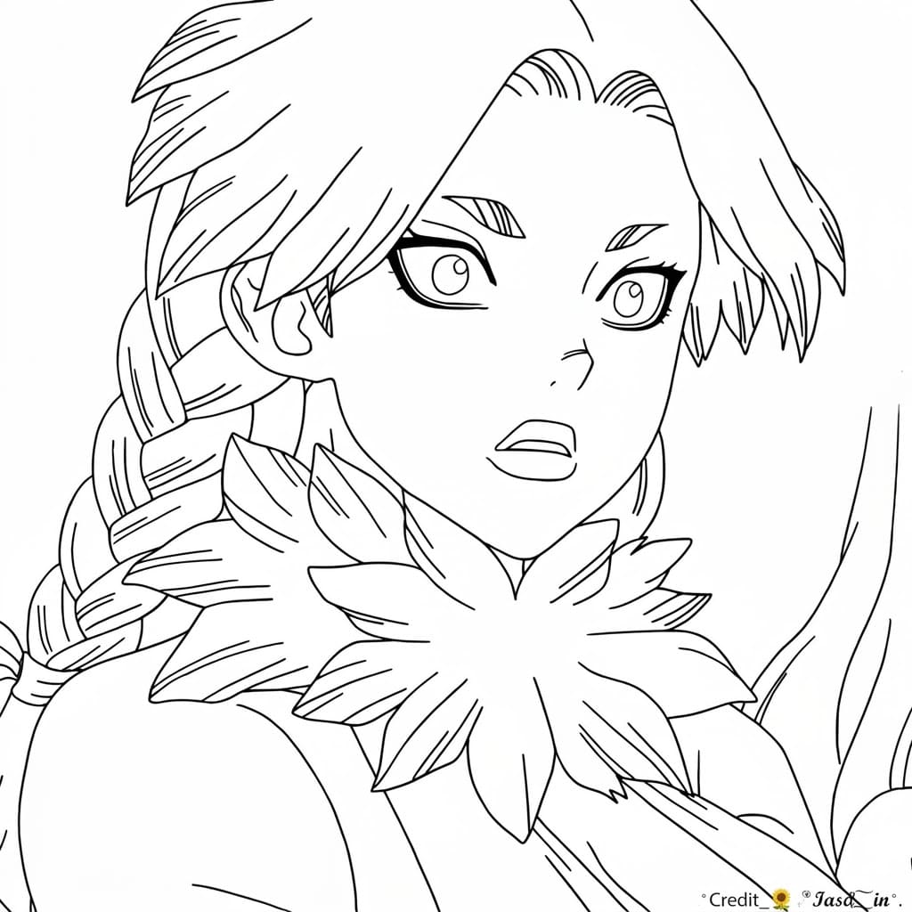 Coloriage Nikki Hanada Dr Stone