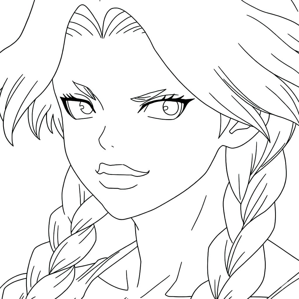 Coloriage Nikki Hanada imprimableimprimable