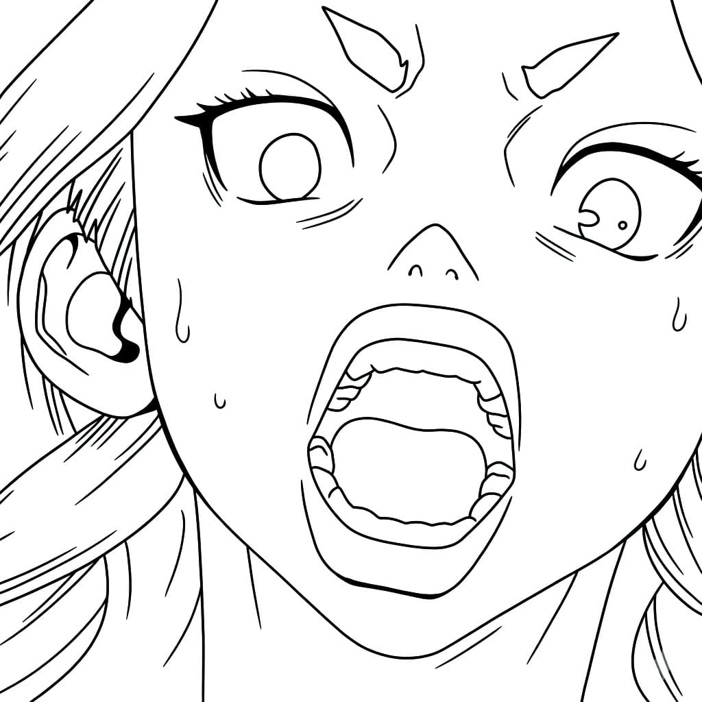 Coloriage Nikki HanadaEn colère