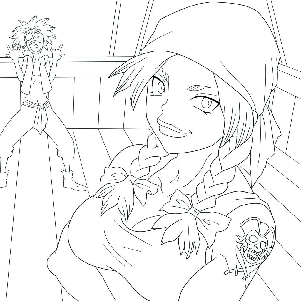 Coloriage Pirate Nikki Hanada