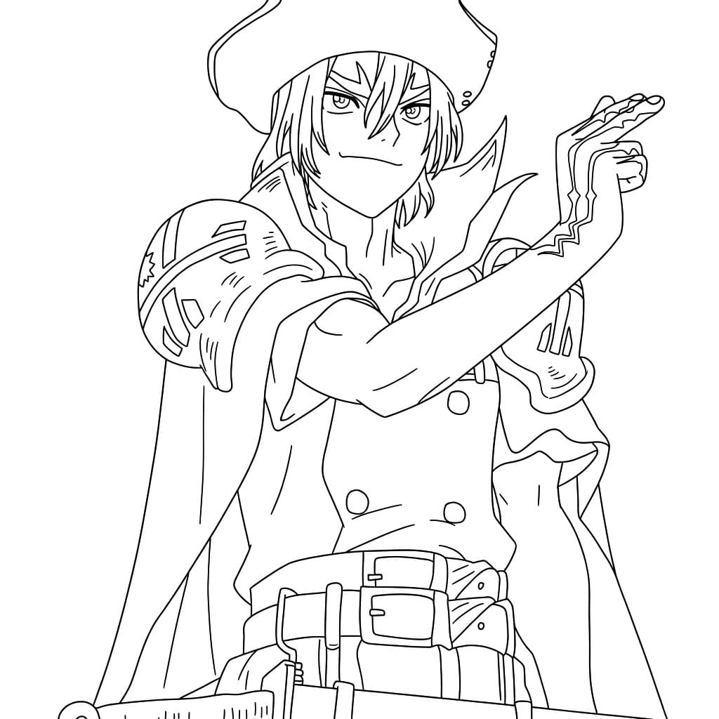 Coloriage Ryusui Nanami Capitaine Intrépide