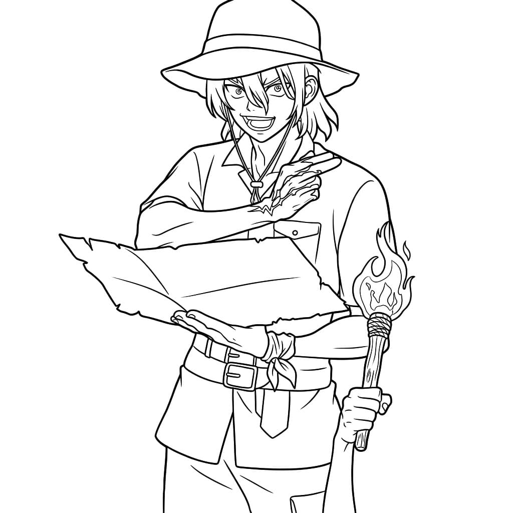Coloriage Ryusui Nanami Cartographe Marin