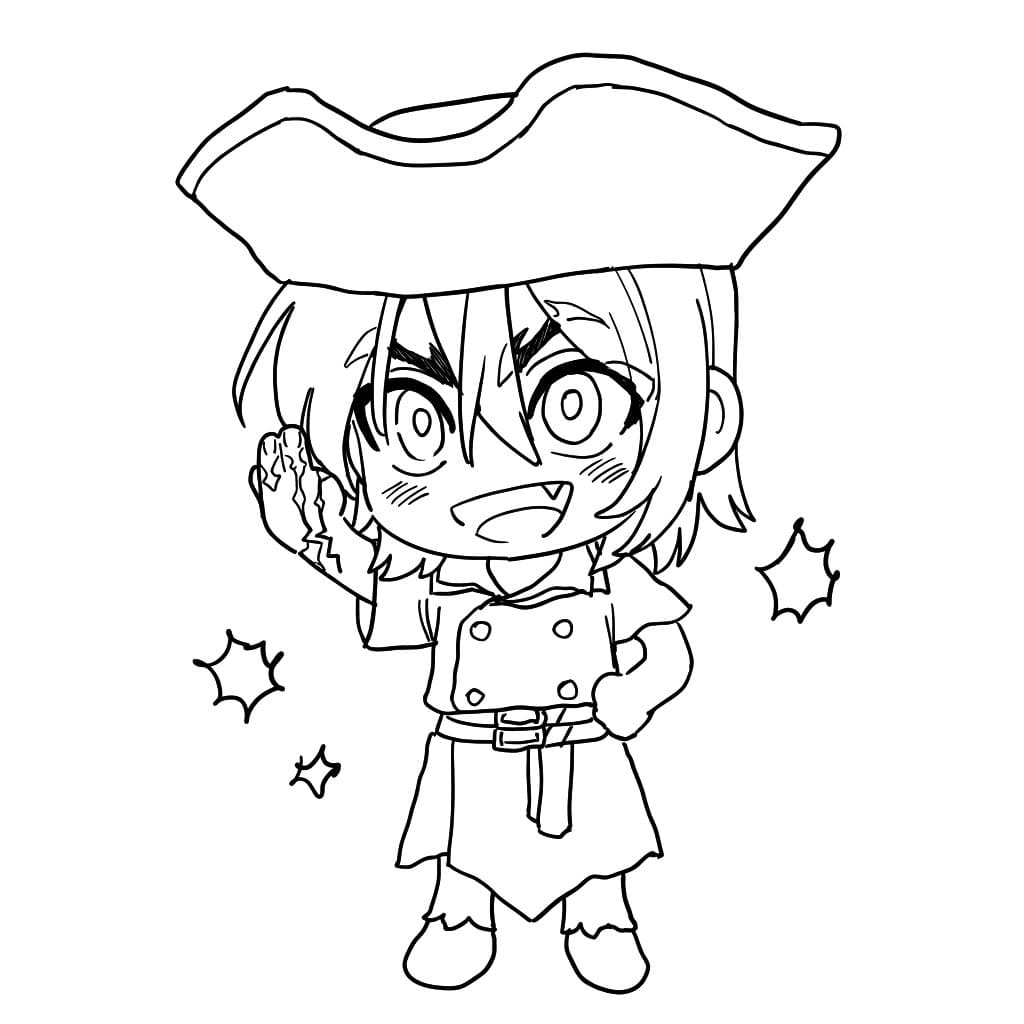 Coloriage Ryusui Nanami Mini Capitaine