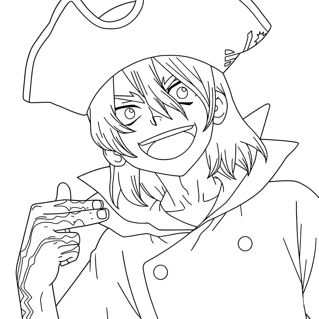 Coloriage Ryusui Nanami Pizza Royale
