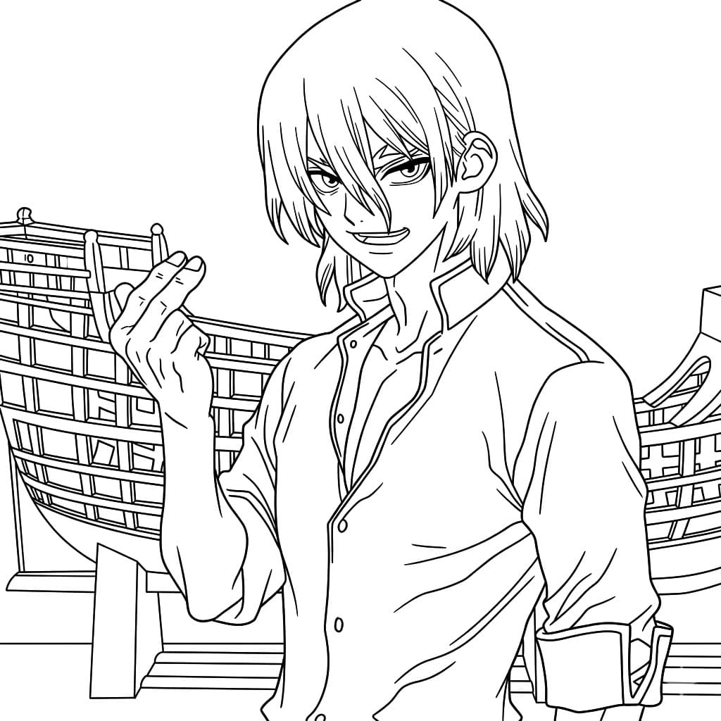 Coloriage Ryusui Nanami Stratège Élégant