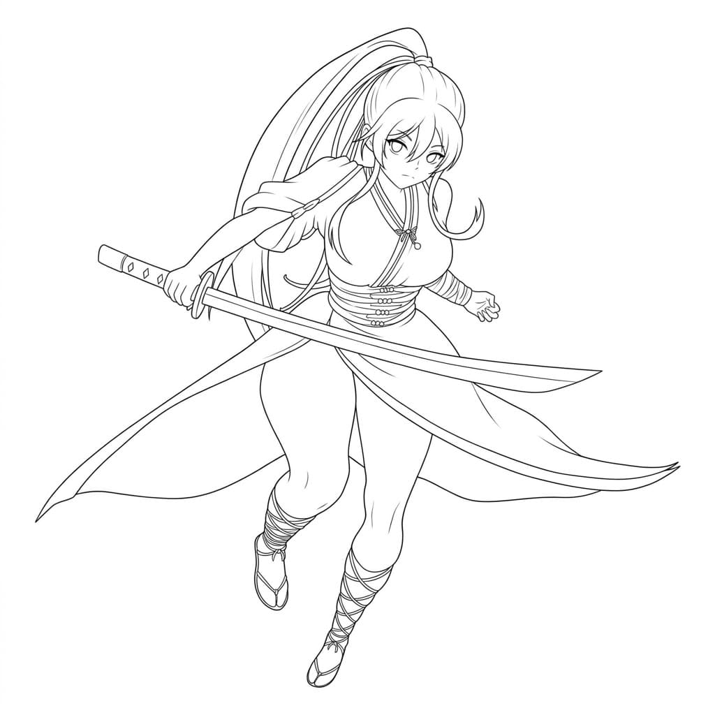 Coloriage Sagiri Attaque