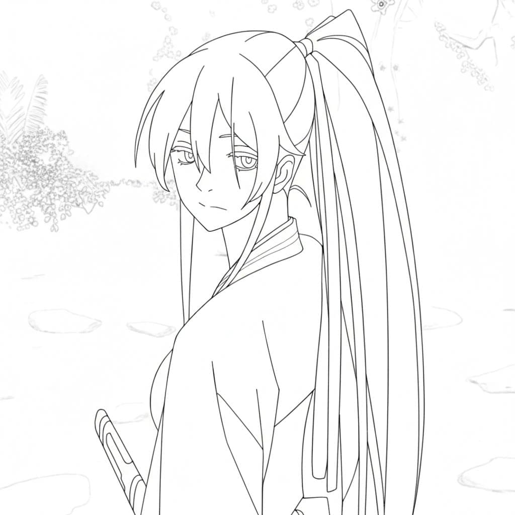 Coloriage Sagiri de Anime Hell's Paradise