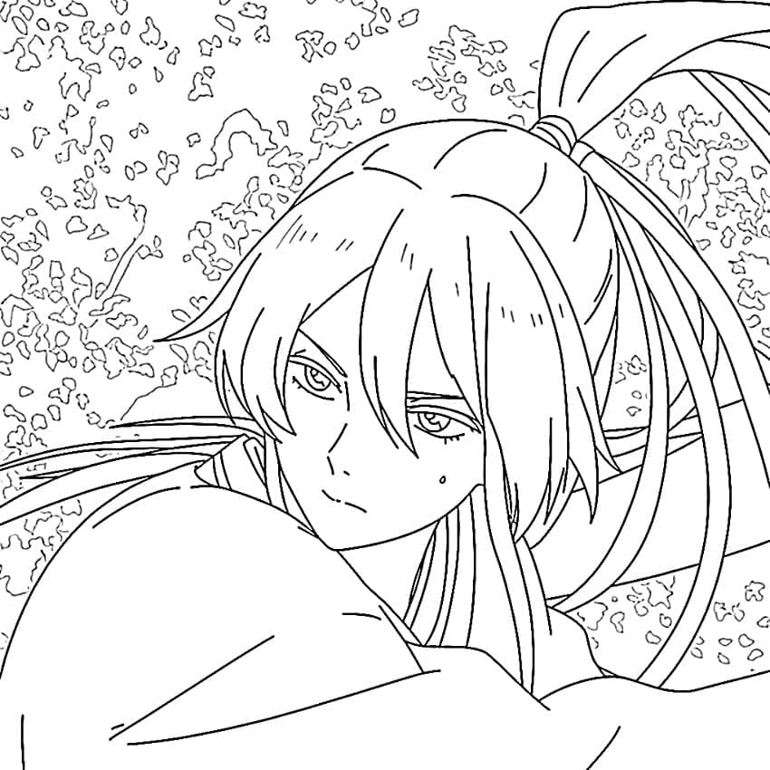 Coloriage Sagiri de Hell's Paradise