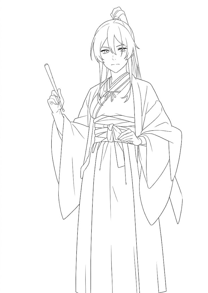 Coloriage Sagiri debout