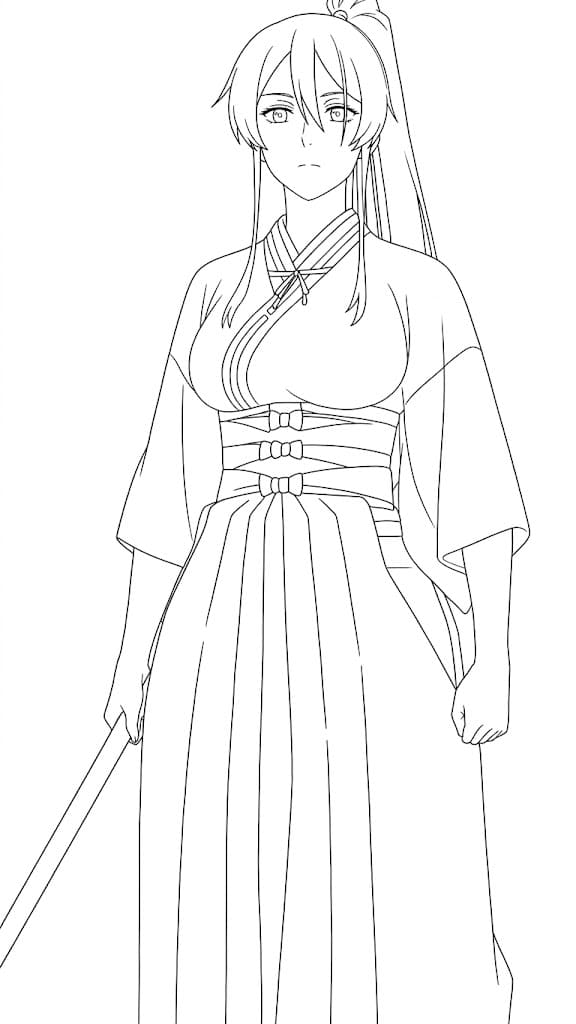Coloriage Sagiri ennuyeux
