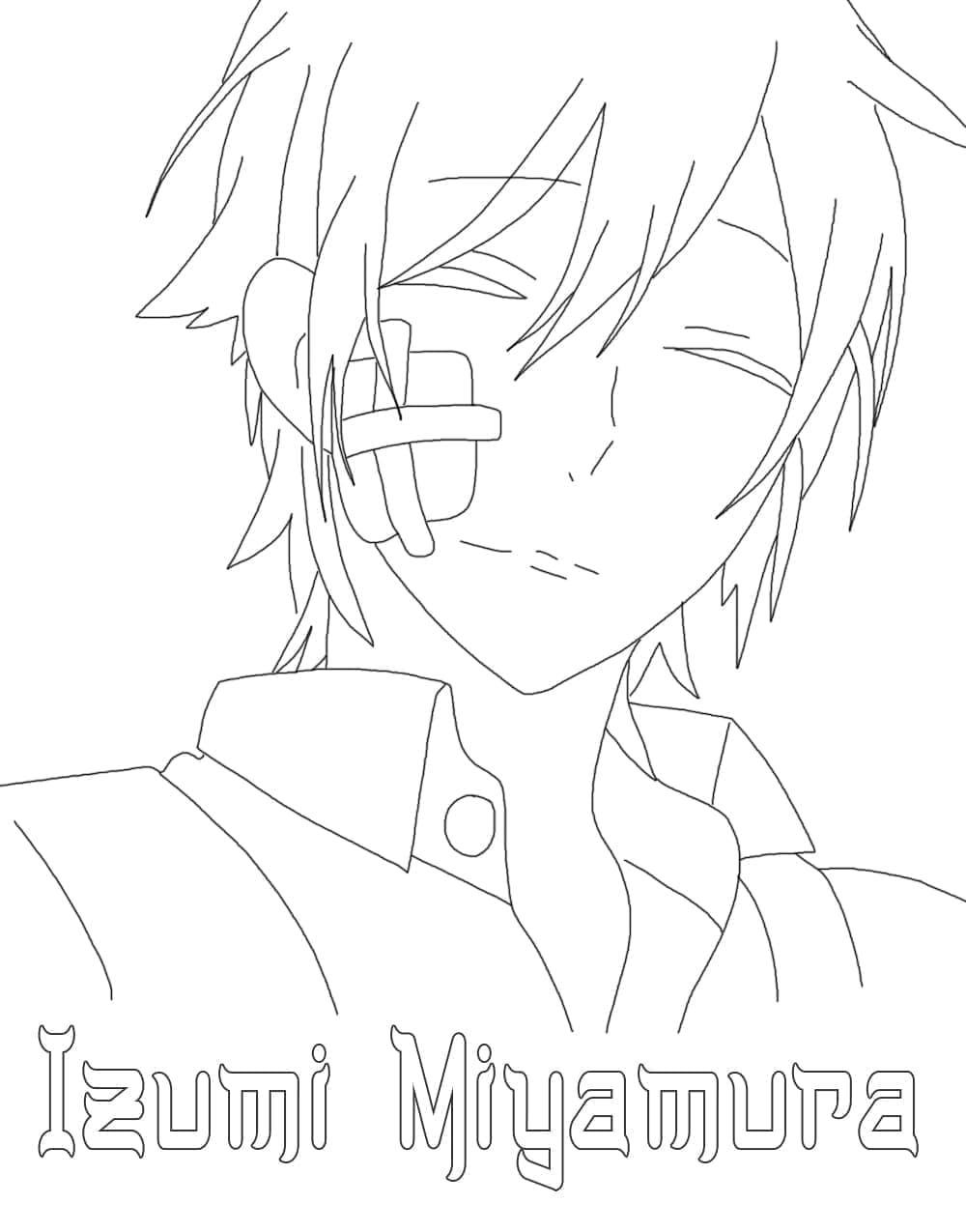Coloriage Souriant Izumi Miyamura