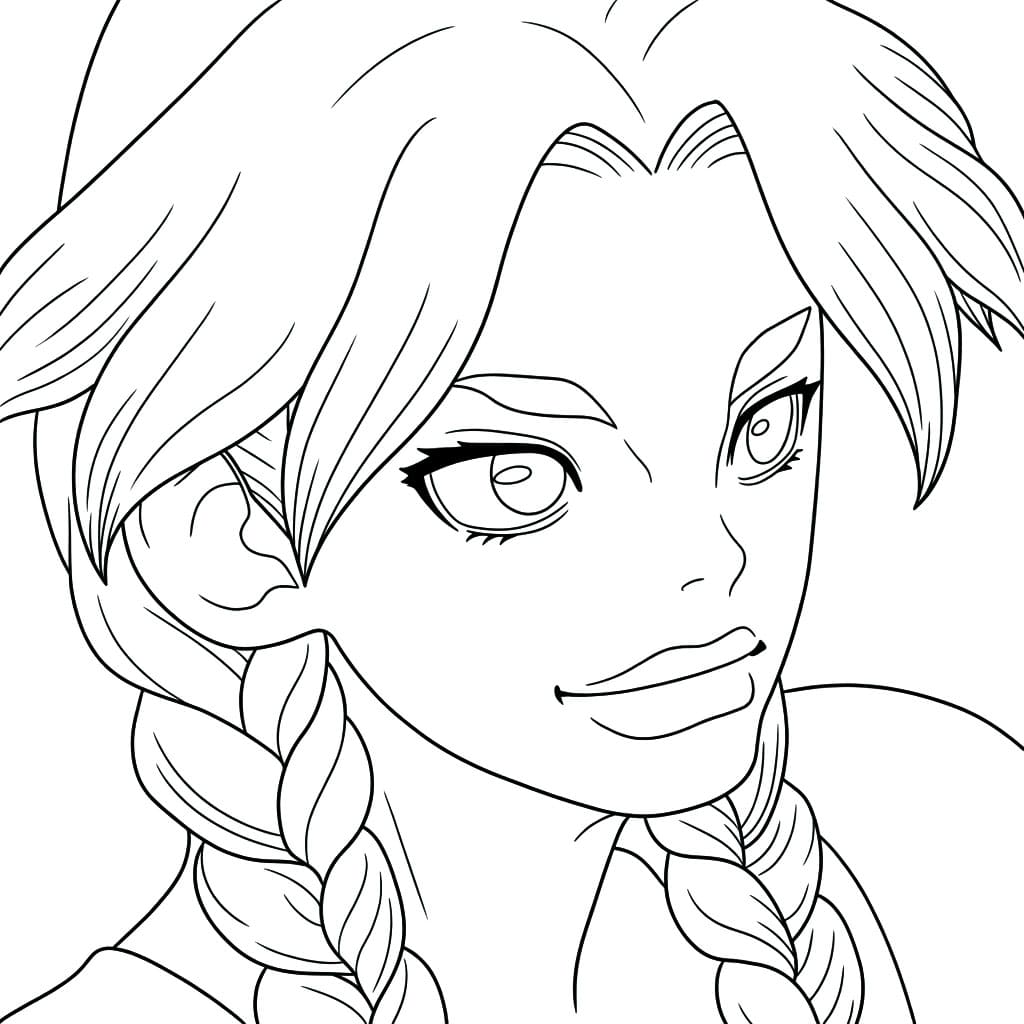 Coloriage Souriante Nikki Hanada