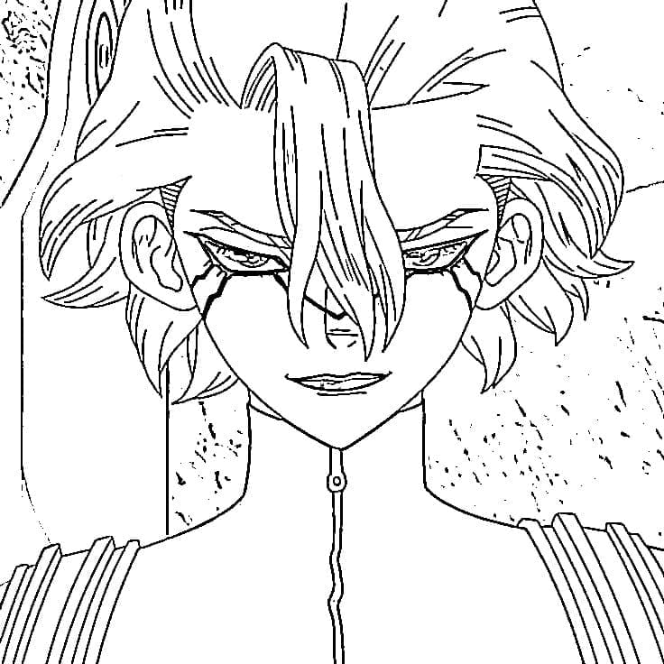 Coloriage Stanley Snyder de Dr Stone