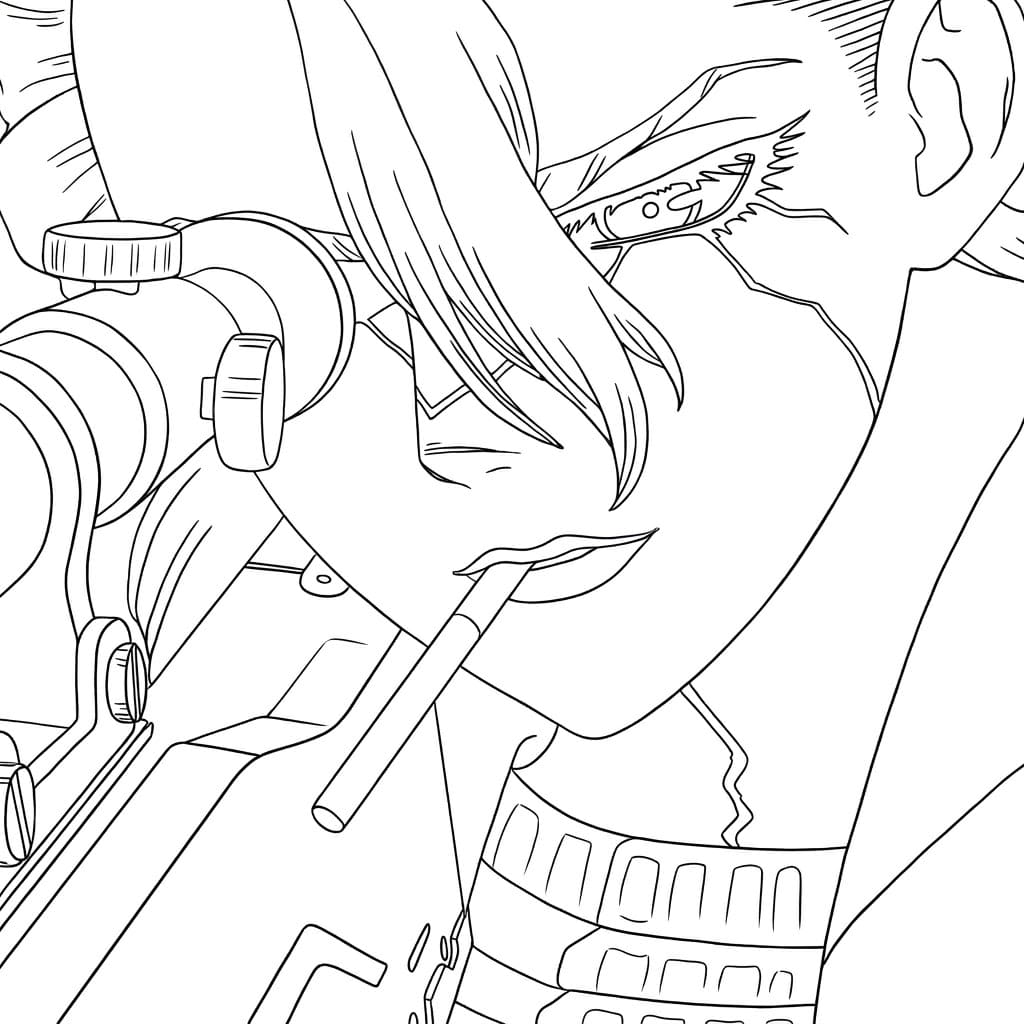 Coloriage Stanley Snyder Souriant