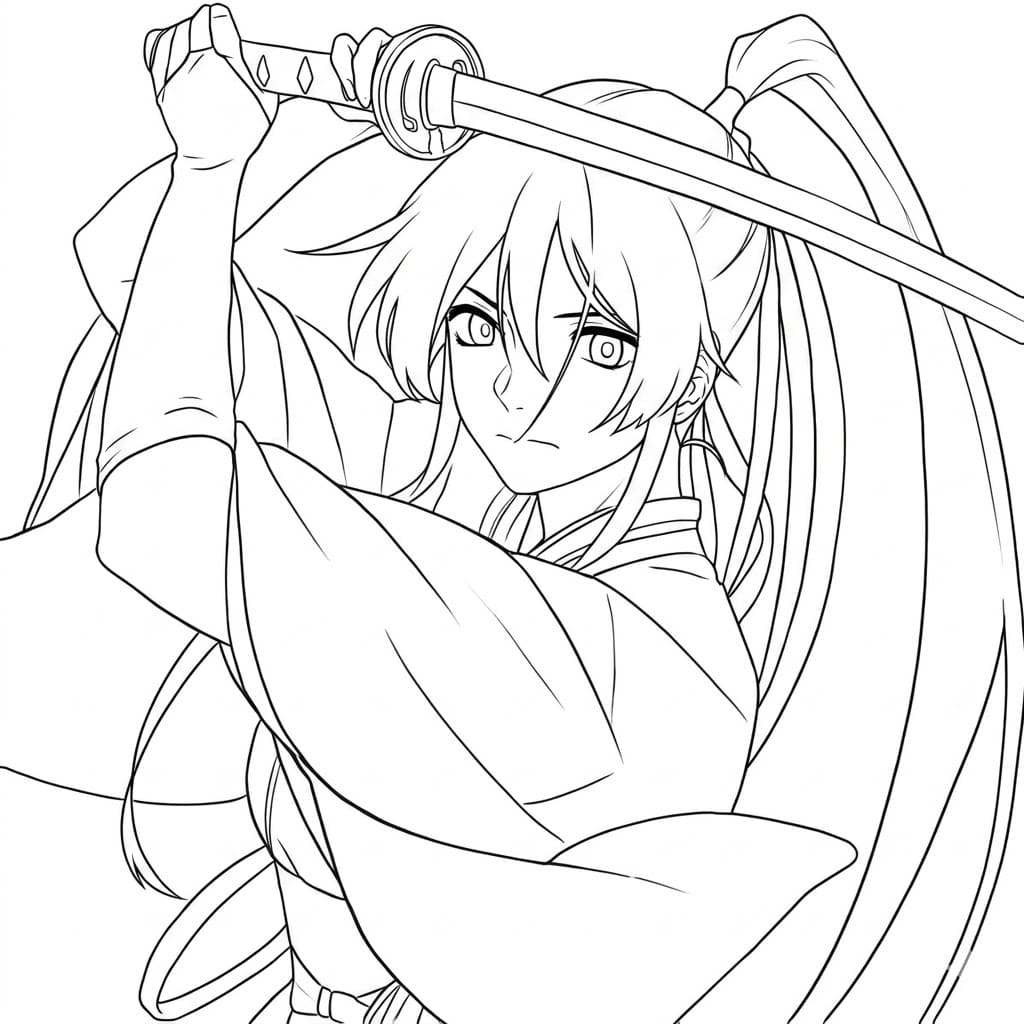 Coloriage Superbe Sagiri