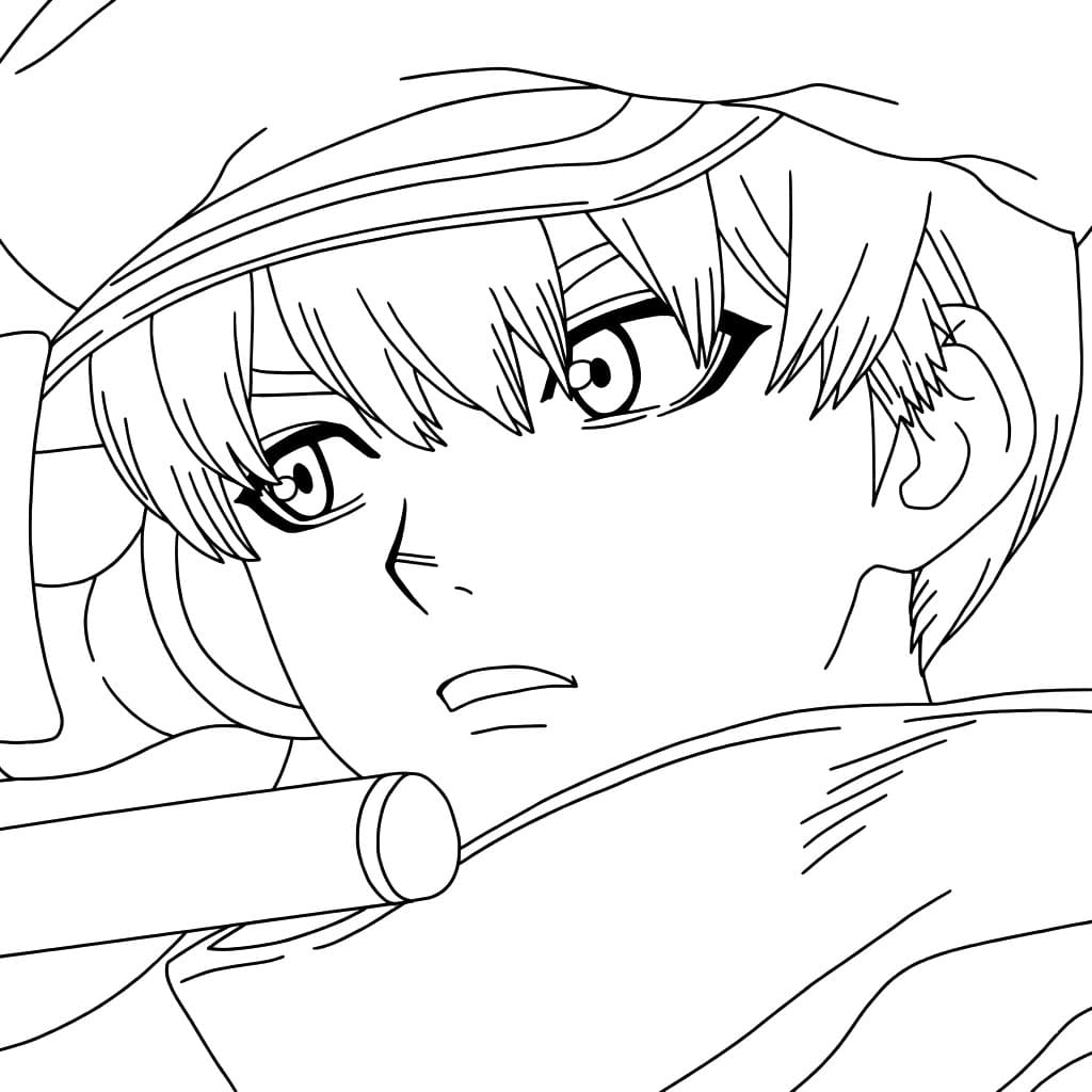 Coloriage Ukyo Saionji affronter
