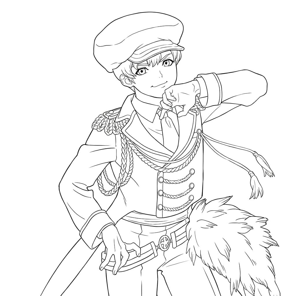 Coloriage Ukyo Saionji dessin