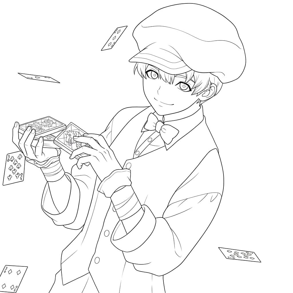 Coloriage Ukyo Saionji magique