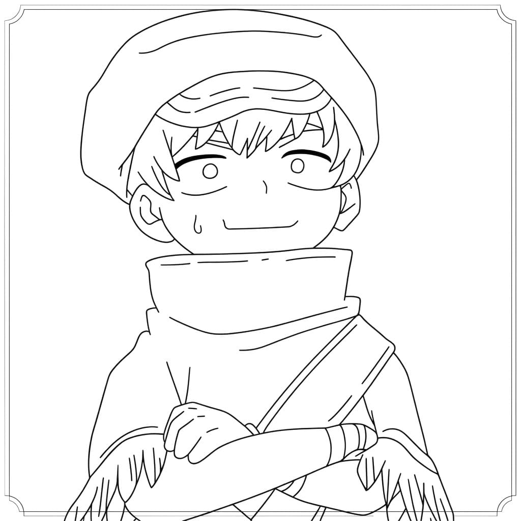 Coloriage Ukyo Saionji stupide