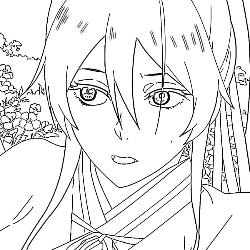 Coloriage Yamada Asaemon Sagiri