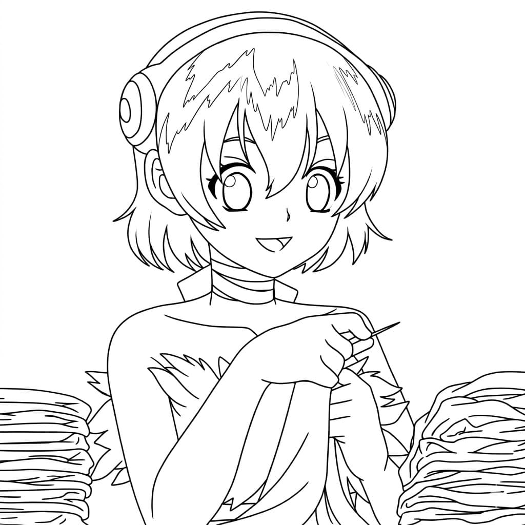 Coloriage Yuzuriha Ogawa couture