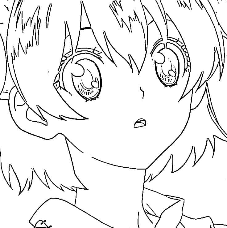 Coloriage Yuzuriha Ogawa de Anime Dr. Stone