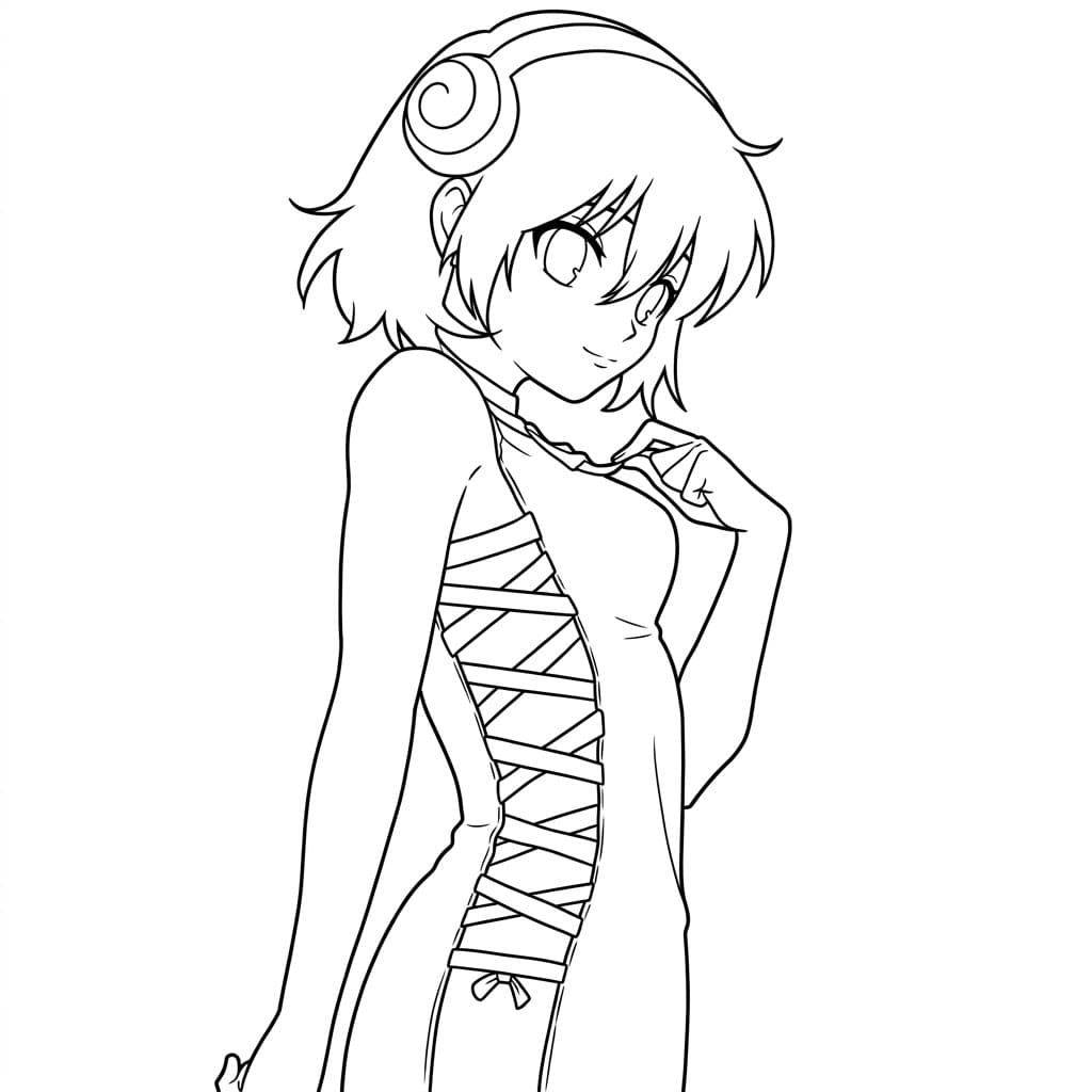 Coloriage Yuzuriha Ogawa Drôle