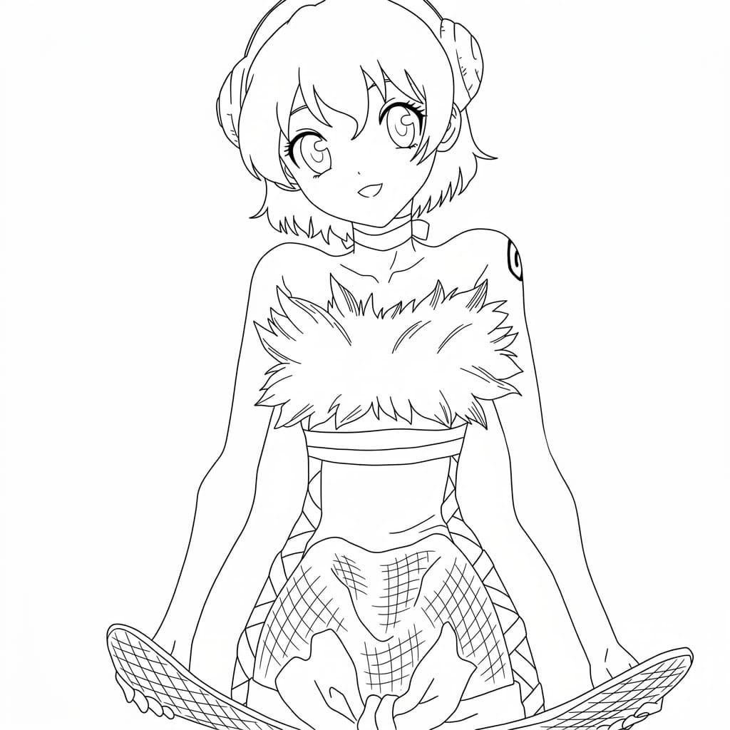 Coloriage Yuzuriha Ogawa imprimer