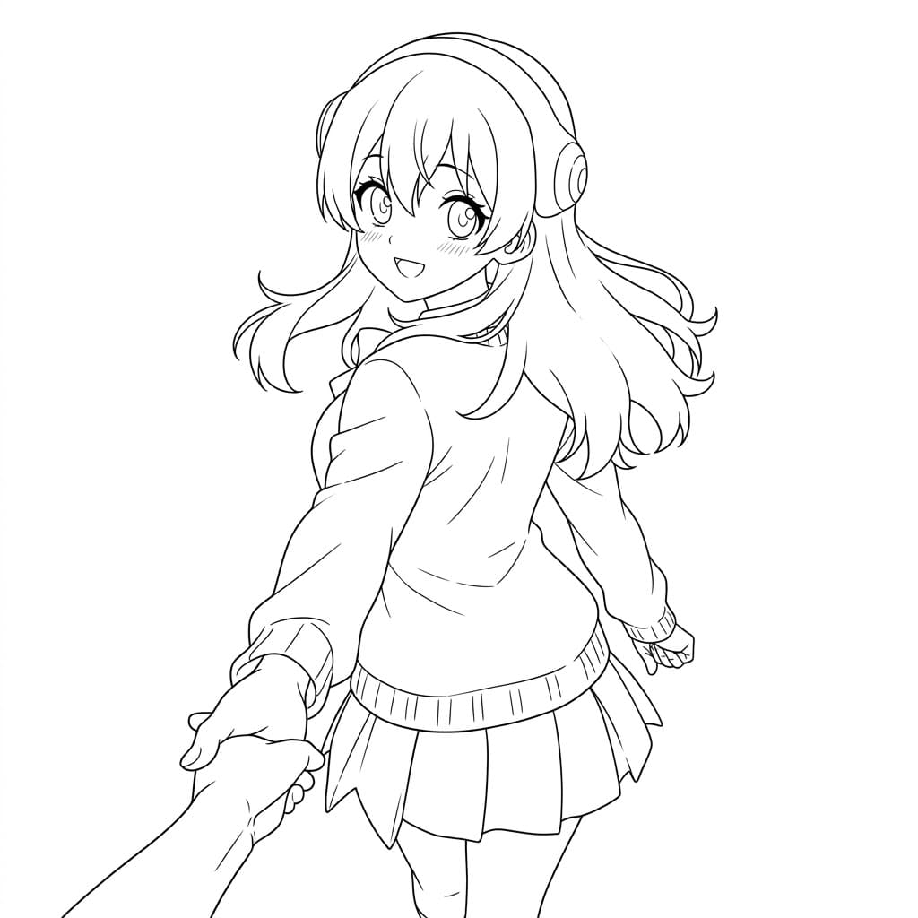 Coloriage Yuzuriha Ogawa marche