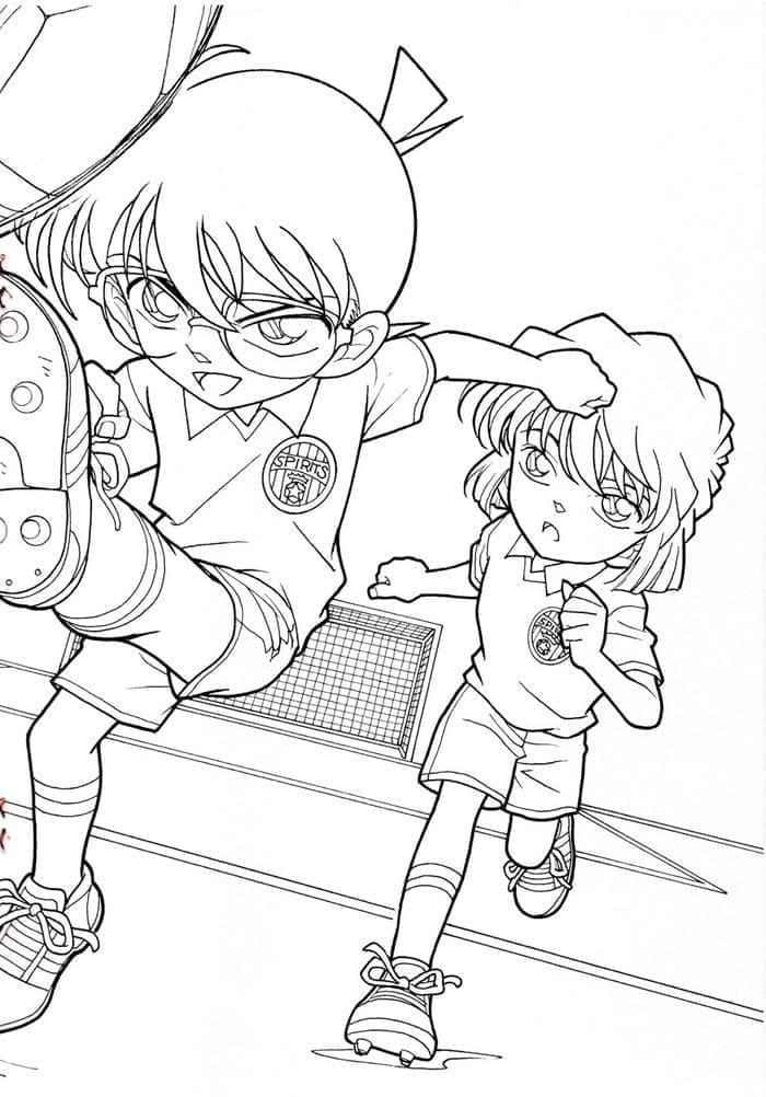 Coloriage Ai Haibara avec Conan