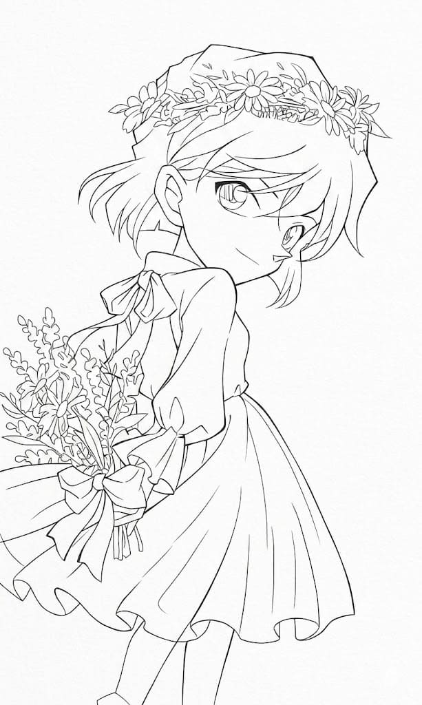 Coloriage Ai Haibara beauté
